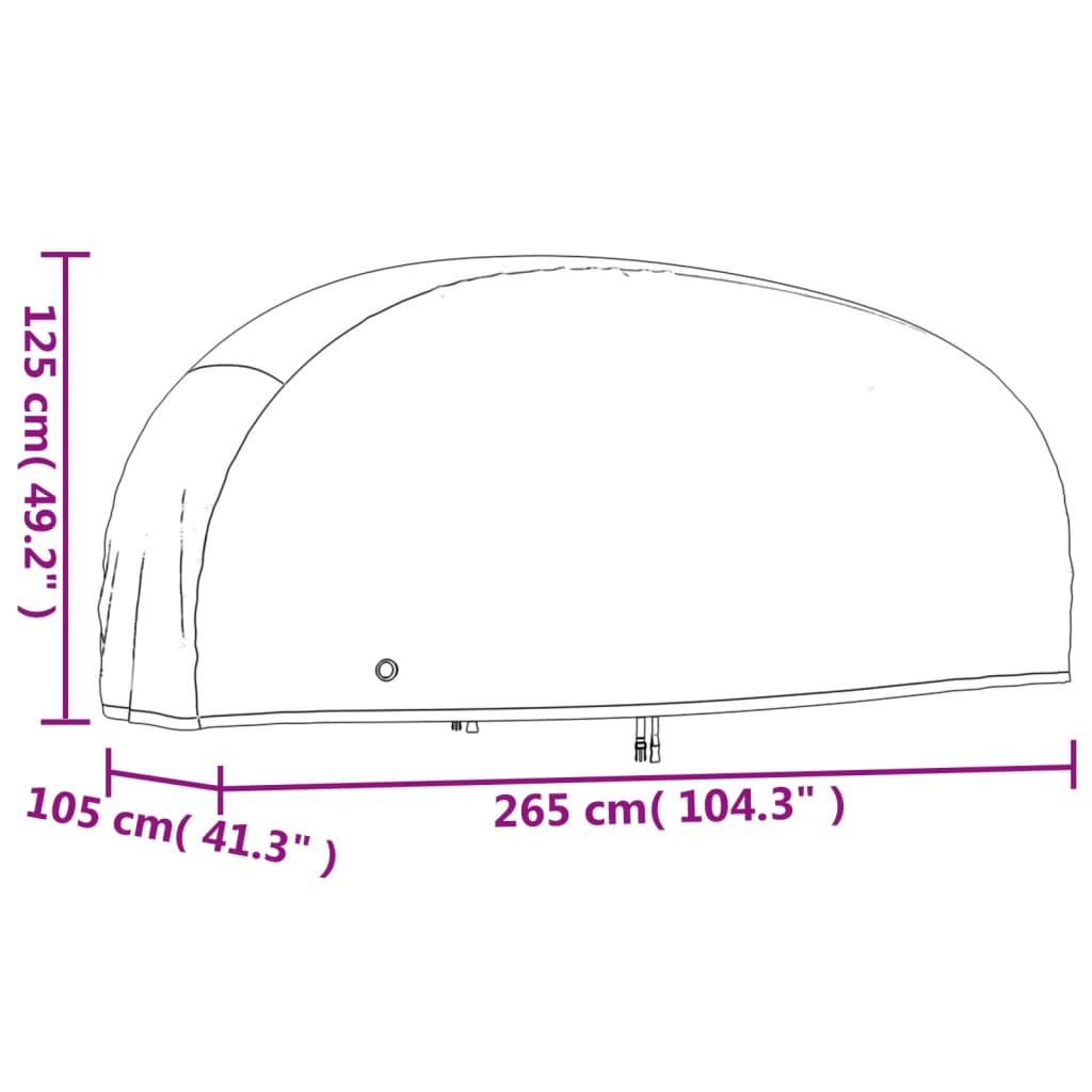 vidaXL 2 db 210D oxford-szövet motorkerékpár-huzat 265x105x125 cm