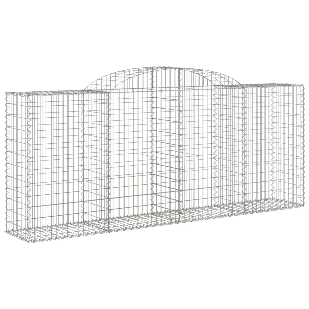 vidaXL 5 db íves horganyzott vas gabion kosár 300x50x120/140 cm