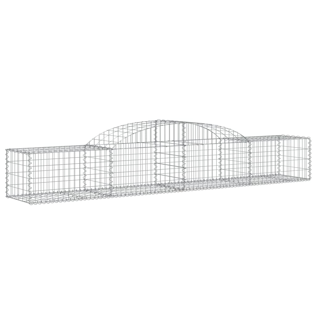 vidaXL 6 db íves horganyzott vas gabion kosár 300x50x40/60 cm