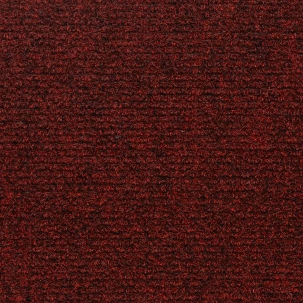 vidaXL 15 db piros négyszögletes öntapadó lépcsőszőnyeg 60 x 25 cm