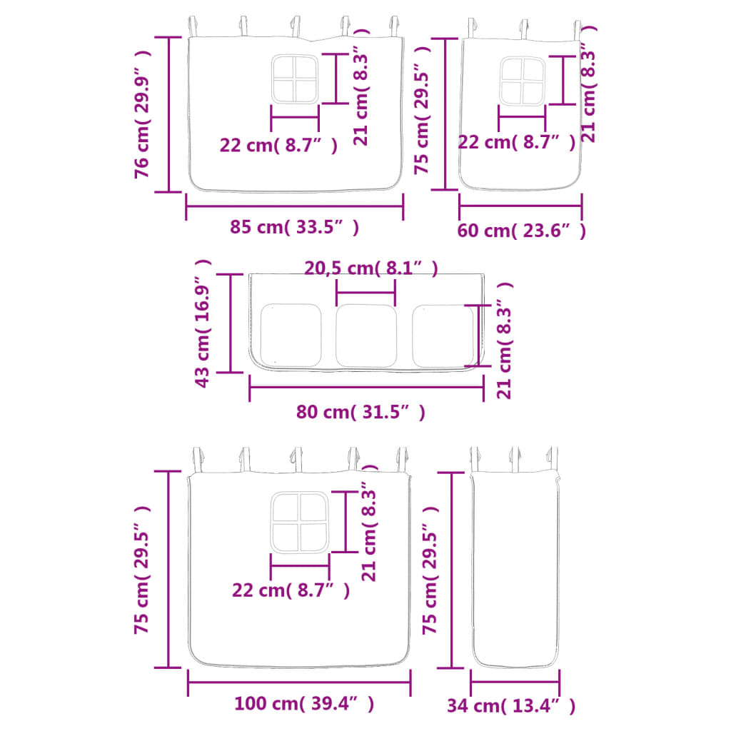 vidaXL fehér-fekete tömör fenyő gyerek galériaágy függönnyel 90x200 cm