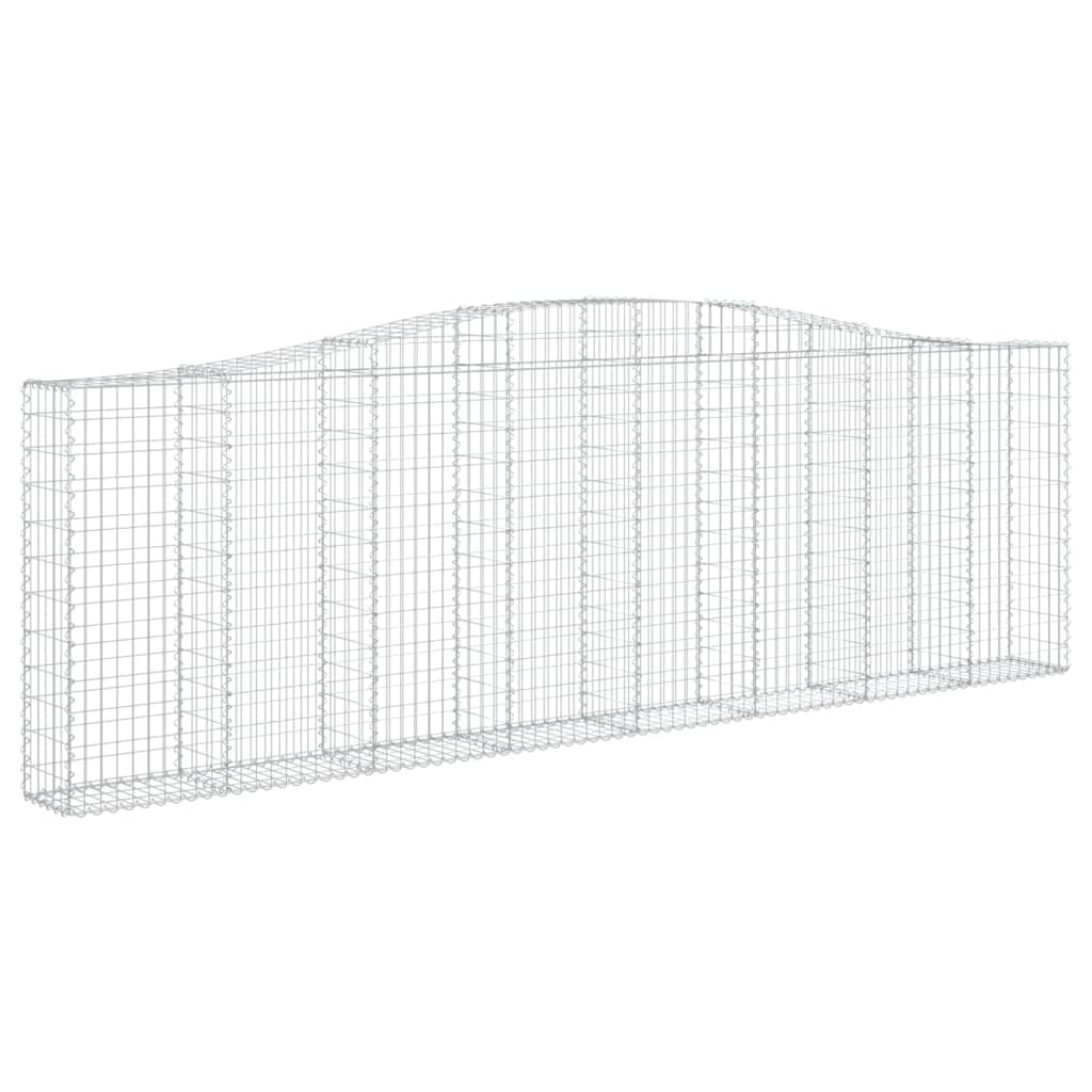 vidaXL íves horganyzott vas gabion kosár 400x30x120/140 cm