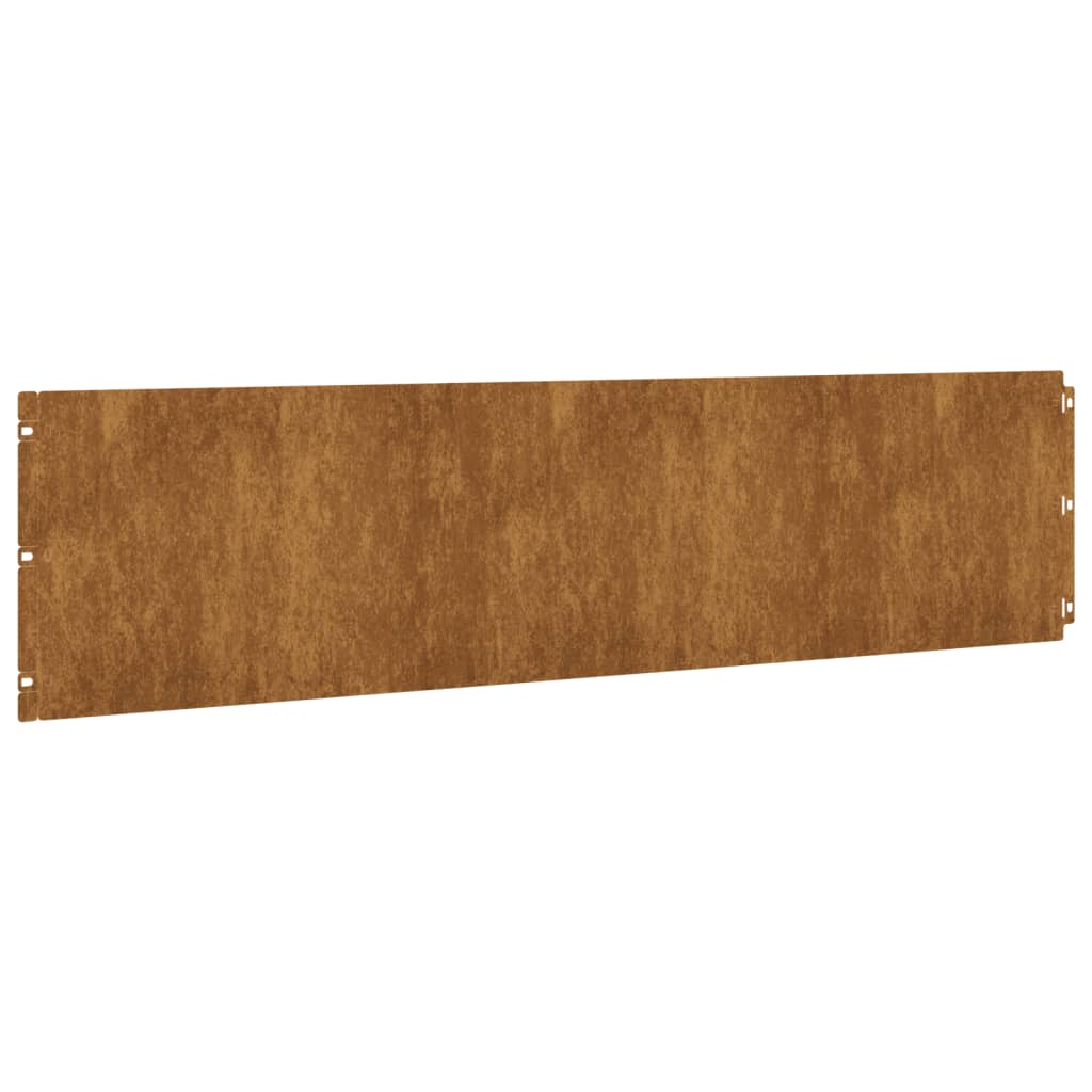 vidaXL 10 db rugalmas corten acél gyepszegély 25 x 103 cm