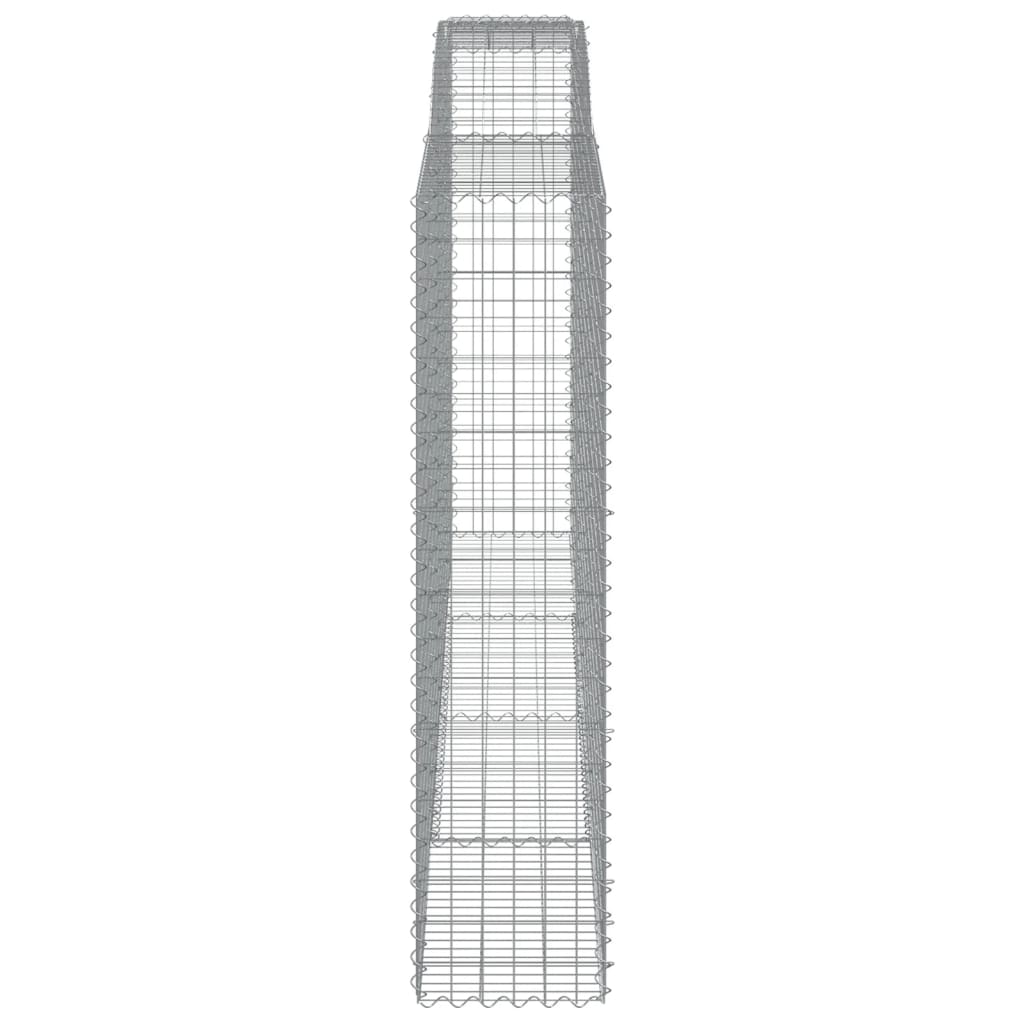 vidaXL 6 db íves horganyzott vas gabion kosár 400x50x200/220 cm