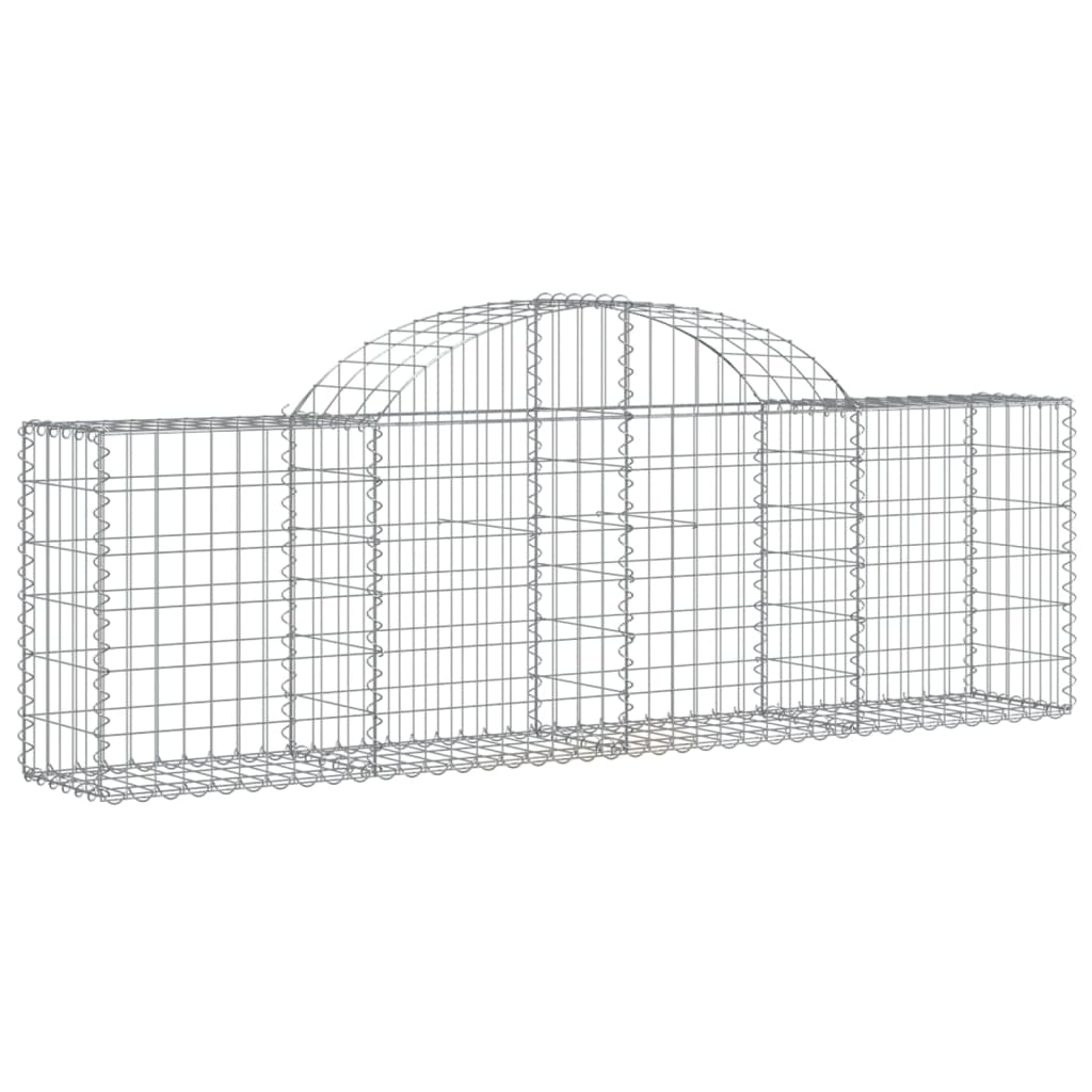 vidaXL 13 db íves horganyzott vas gabion kosár 200x30x60/80 cm