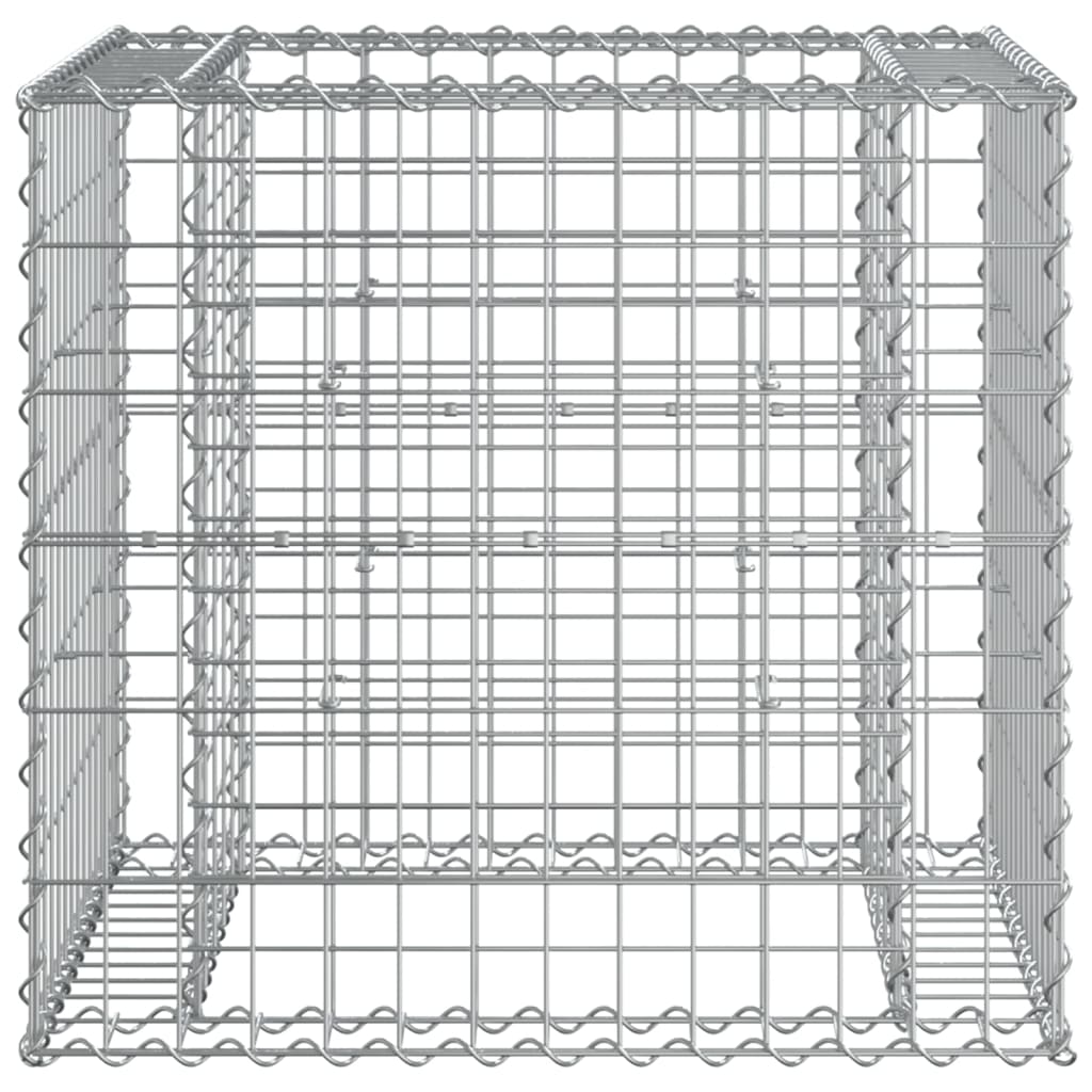 vidaXL tömör fenyőfa kerti pad gabion kosárral