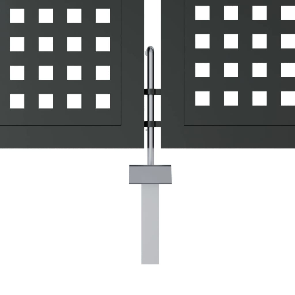 vidaXL antracitszürke acél kertkapu 300 x 200 cm