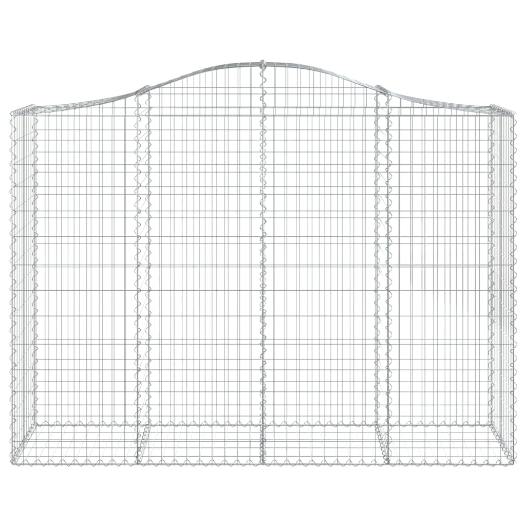 vidaXL 2 db íves horganyzott vas gabion kosár 200x50x140/160 cm