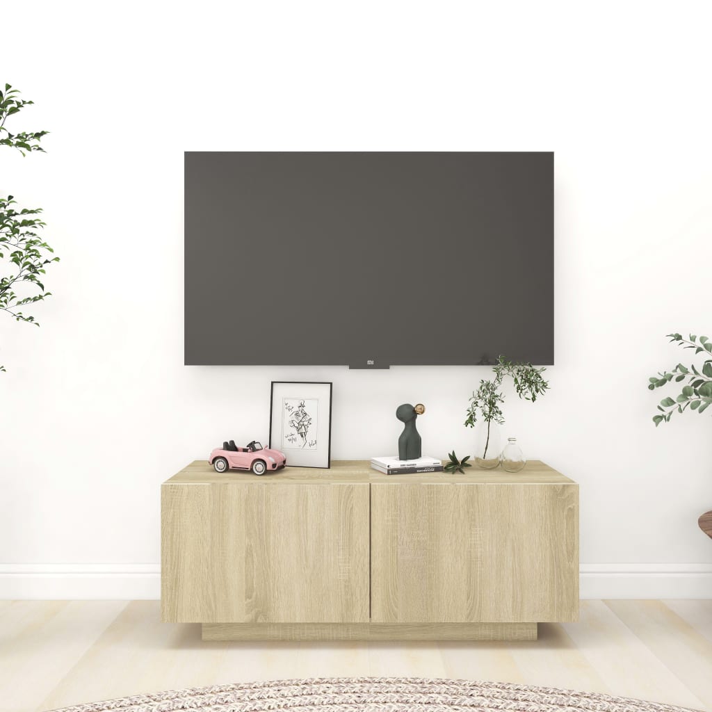 vidaXL sonoma tölgyszínű szerelt fa TV-szekrény 100 x 35 x 40 cm