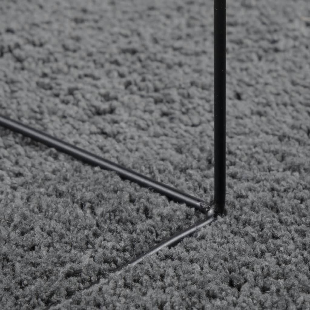 vidaXL OVIEDO antracitszürke rövid szálú szőnyeg Ø 200 cm