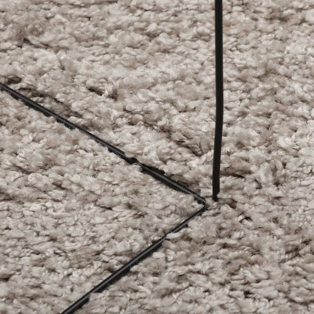 vidaXL PAMPLONA bézs magas szálú bolyhos modern szőnyeg Ø 240 cm