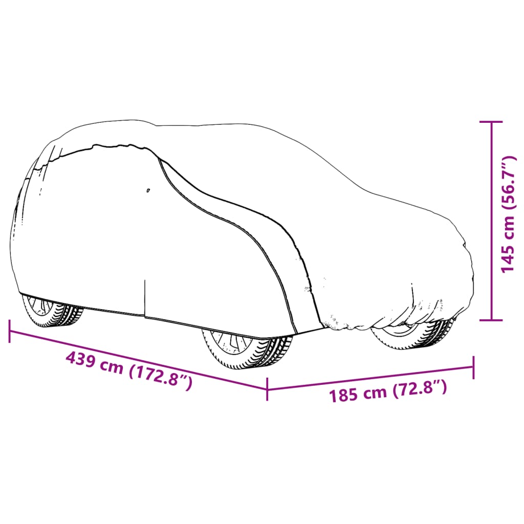 vidaXL ezüstszínű teljes autóhuzat SUV-hoz csatos hevederekkel M