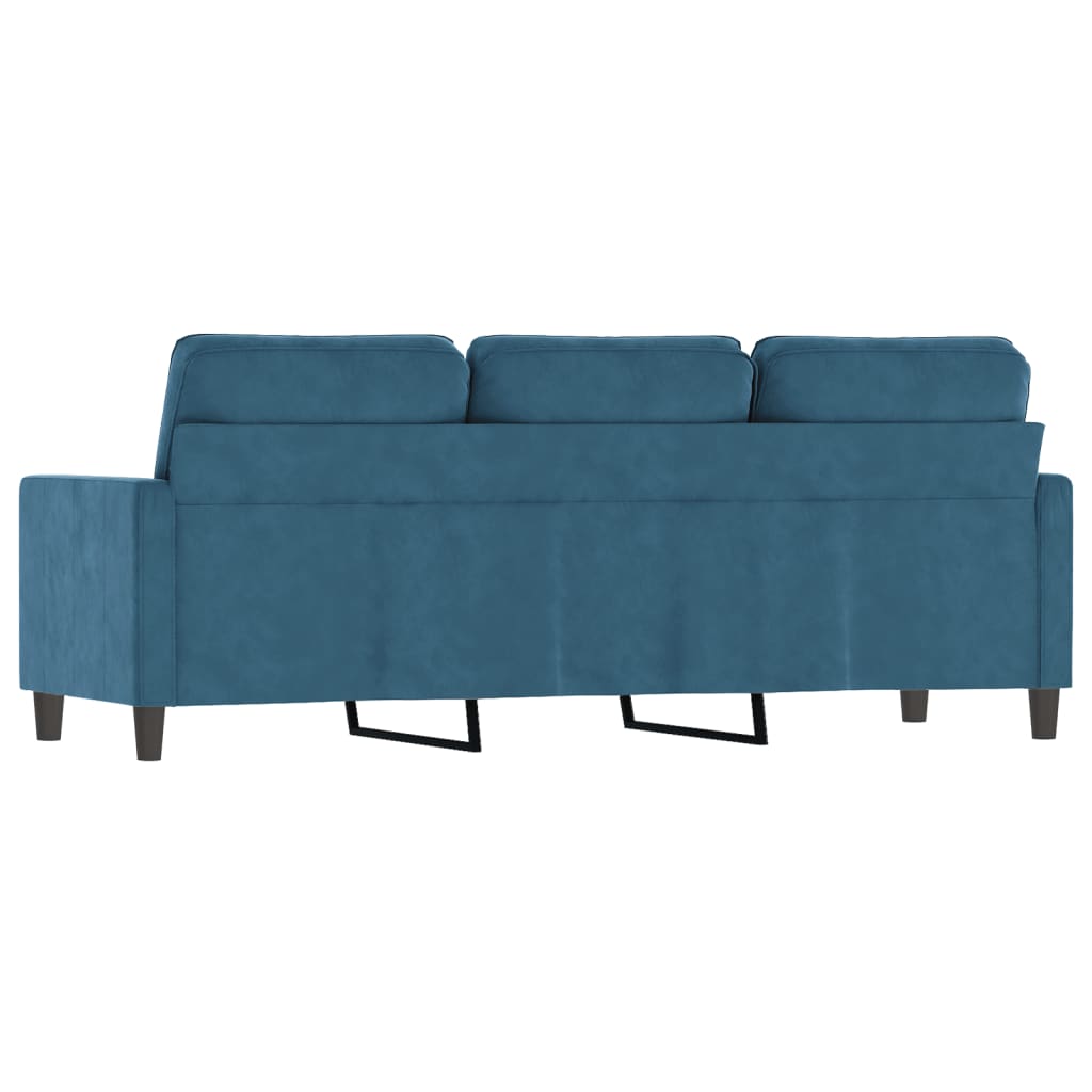 vidaXL 3 személyes kék bársony kanapé 180 cm