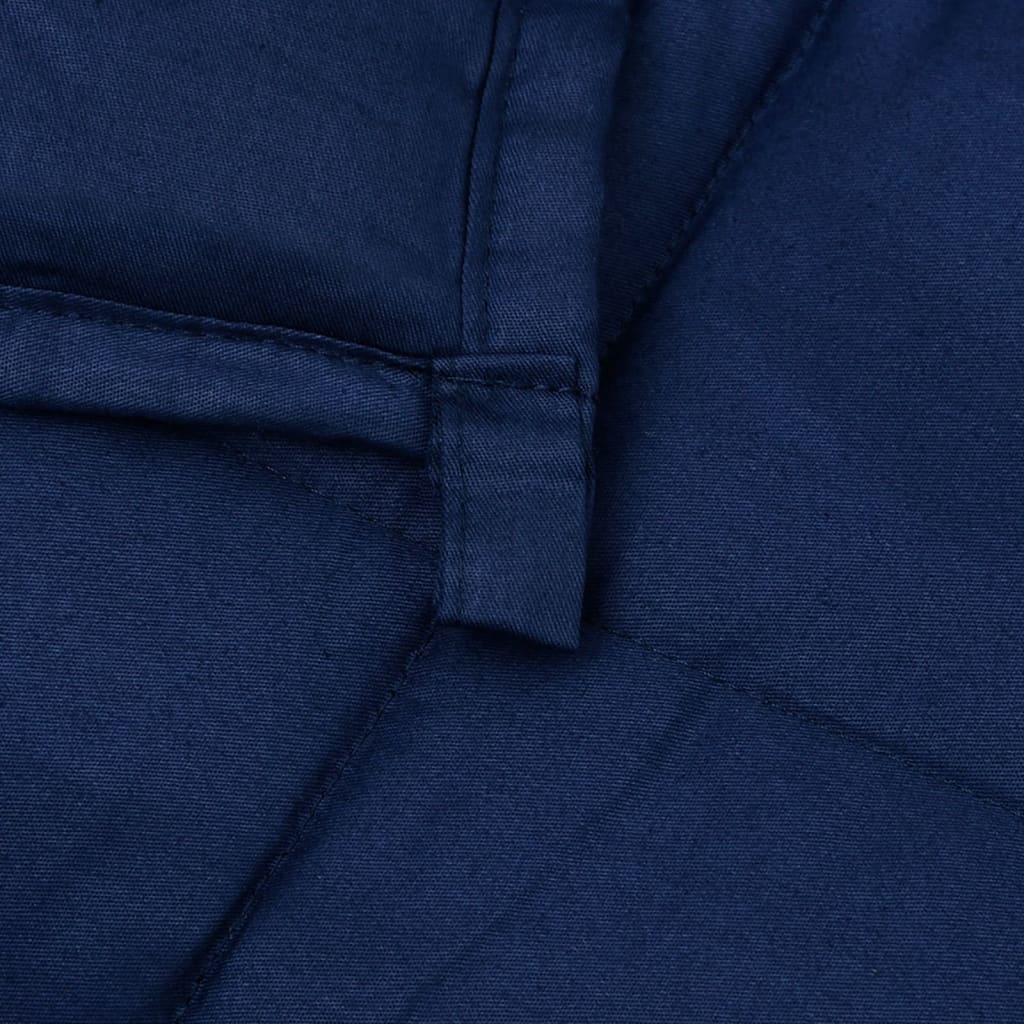 vidaXL kék szövet súlyozott takaró 220 x 260 cm 11 kg