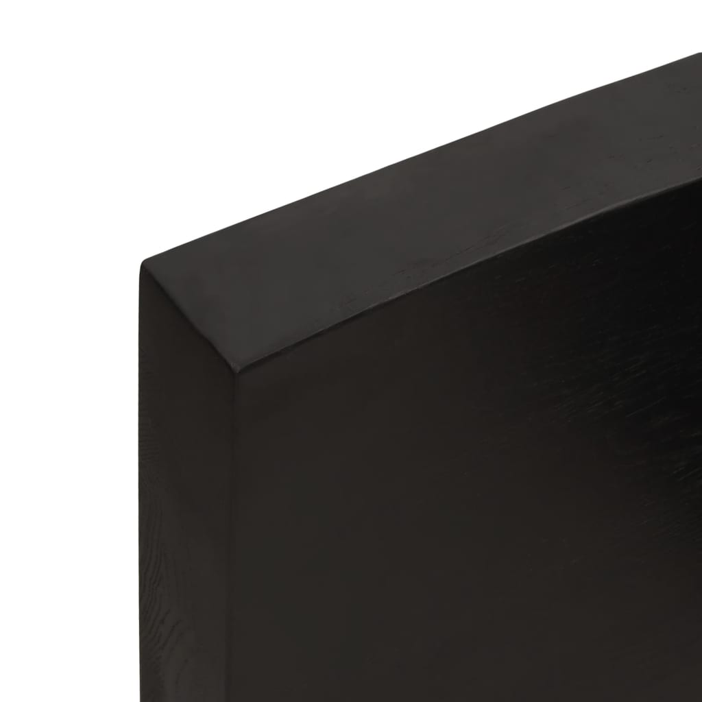 vidaXL sötétbarna kezelt tömör fa fürdőszobai pult 120x60x(2-6) cm