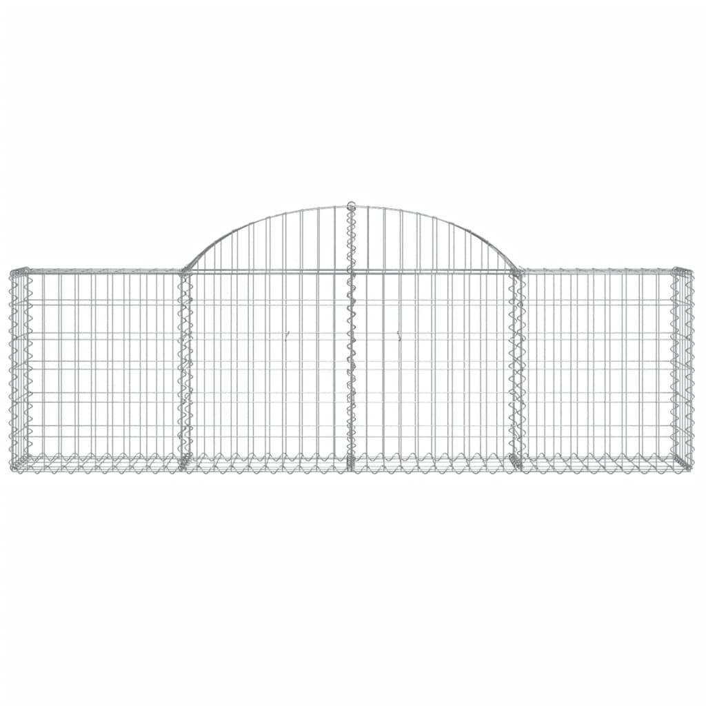 vidaXL 9 db íves horganyzott vas gabion kosár 200x30x60/80 cm