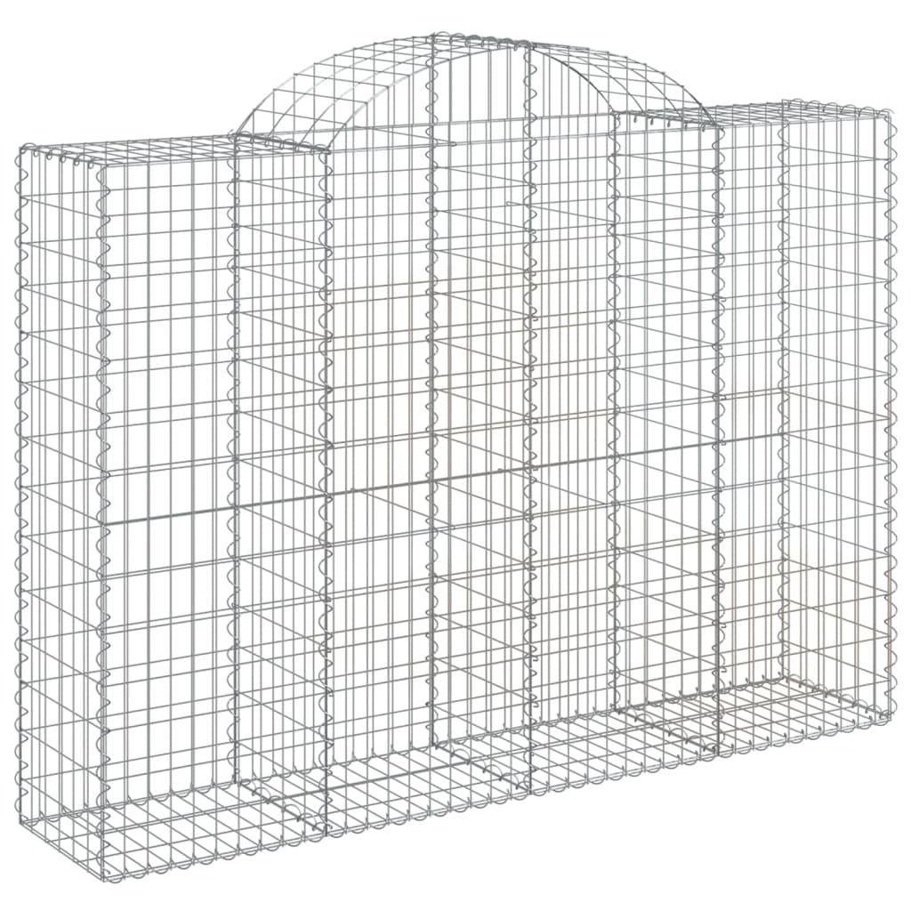 vidaXL 30 db íves horganyzott vas gabion kosár 200x50x140/160 cm