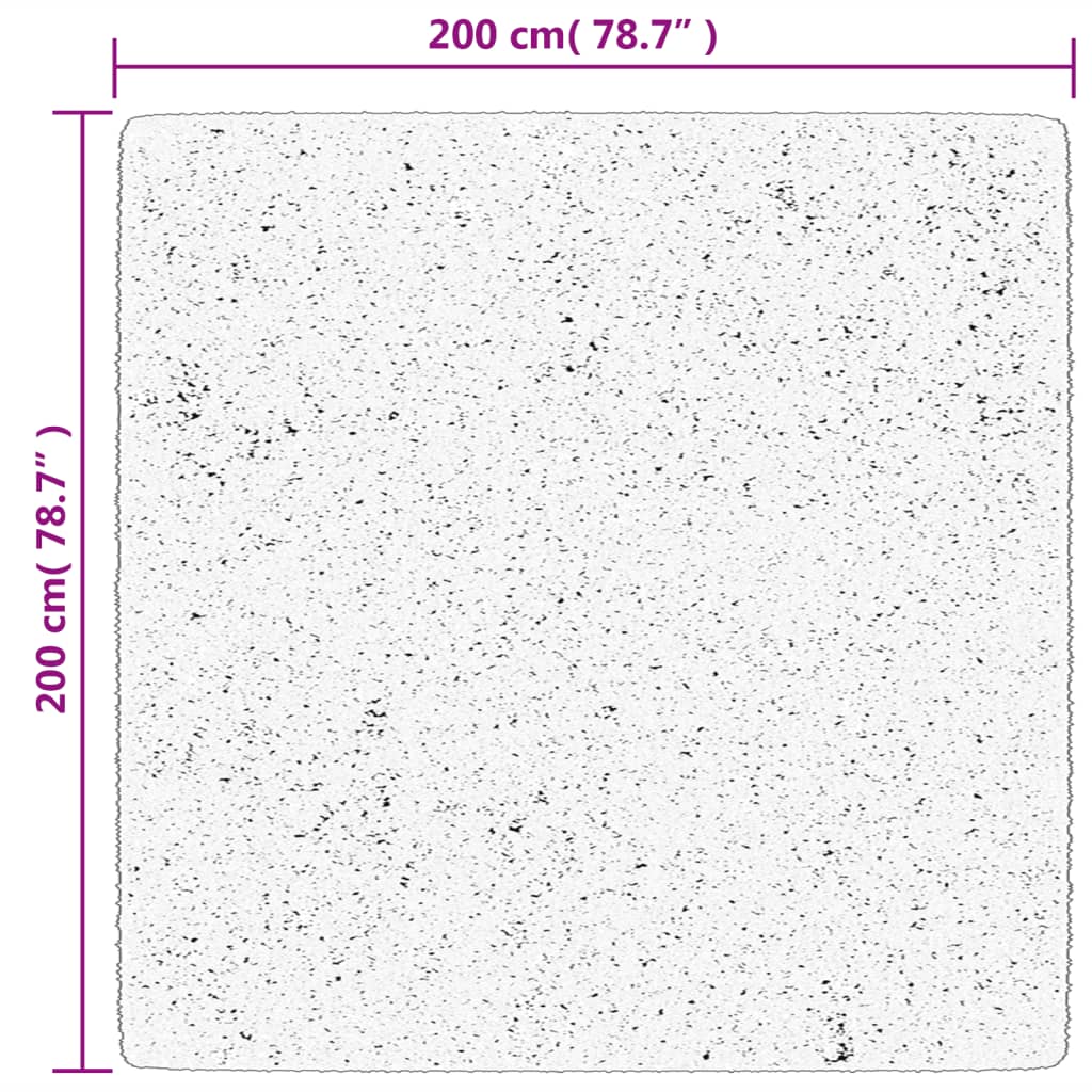 vidaXL PAMPLONA bézs magas szálú bolyhos modern szőnyeg 200 x 200 cm