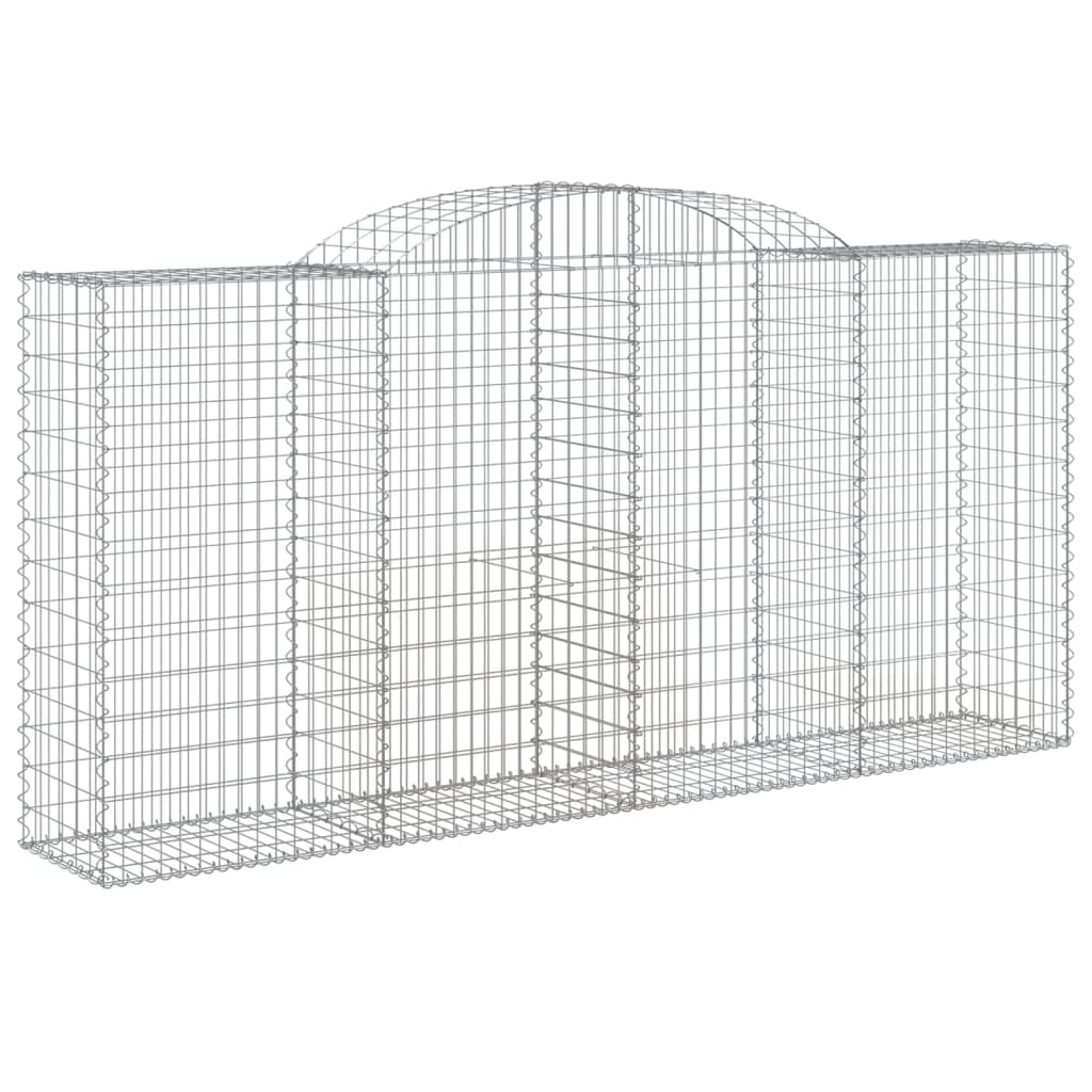 vidaXL 9 db íves horganyzott vas gabion kosár 300x50x140/160 cm