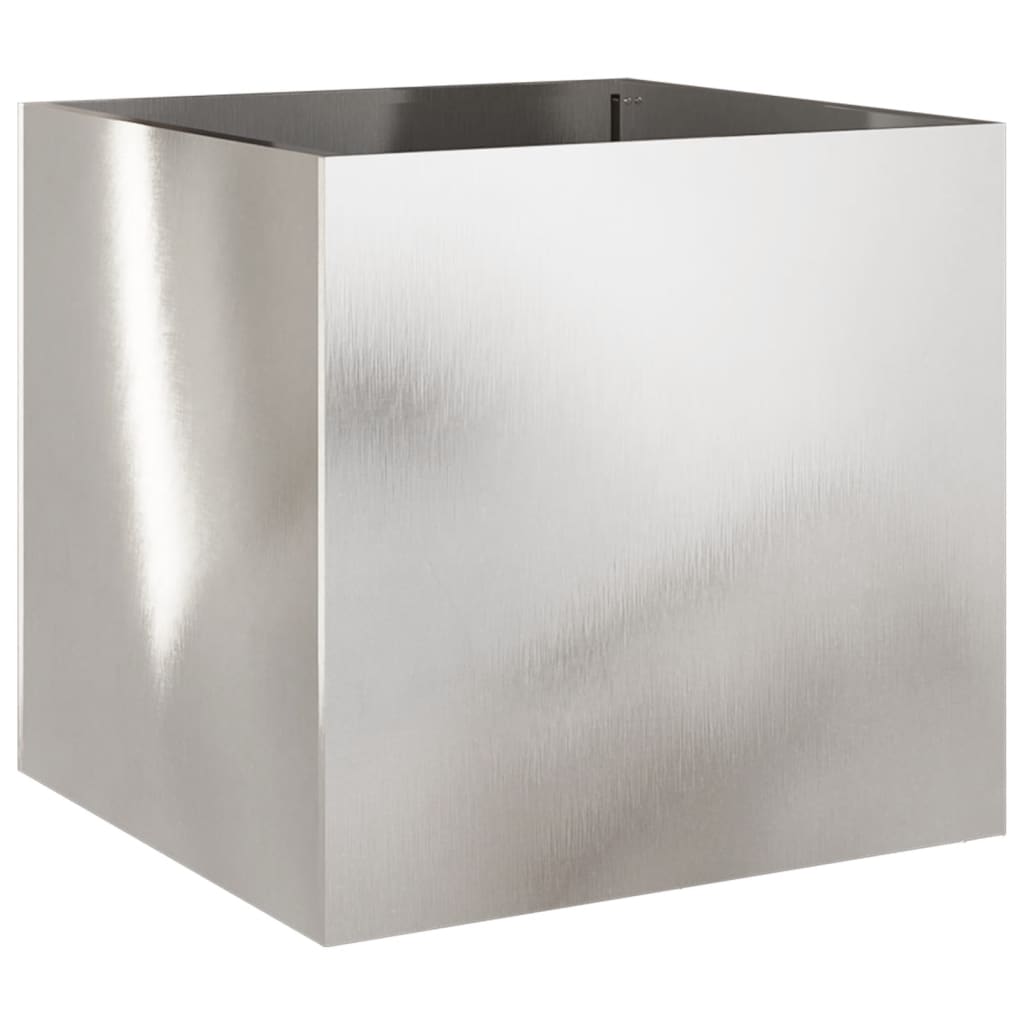 vidaXL ezüstszínű rozsdamentes acél növénytartó 49x47x46 cm