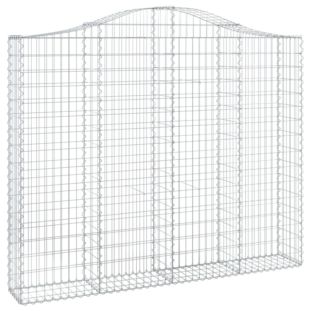 vidaXL 8 db íves horganyzott vas gabion kosár 200x30x160/180 cm