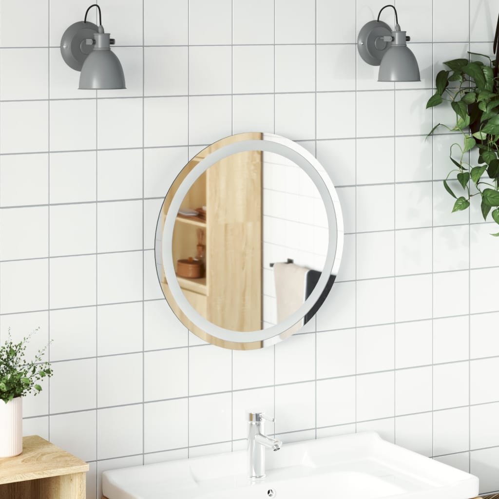 vidaXL kerek LED-es fürdőszobai tükör 50 cm