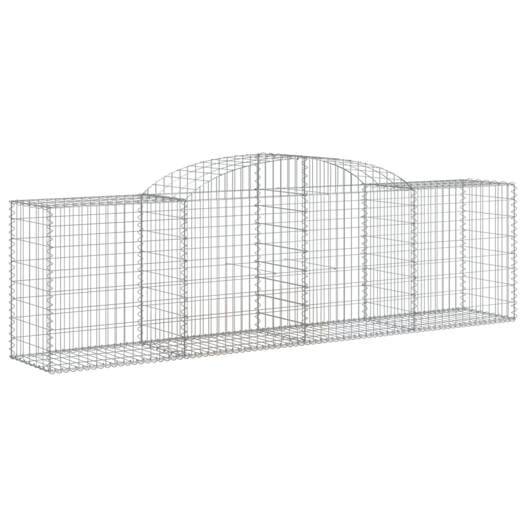 vidaXL 11 db íves horganyzott vas gabion kosár 300x50x80/100 cm