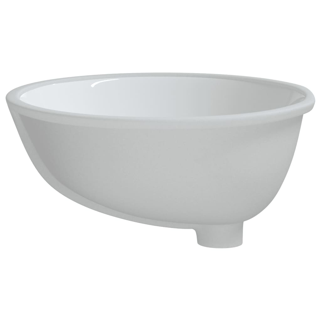 vidaXL fehér ovális kerámia fürdőszobai mosdókagyló 49x40,5x21 cm