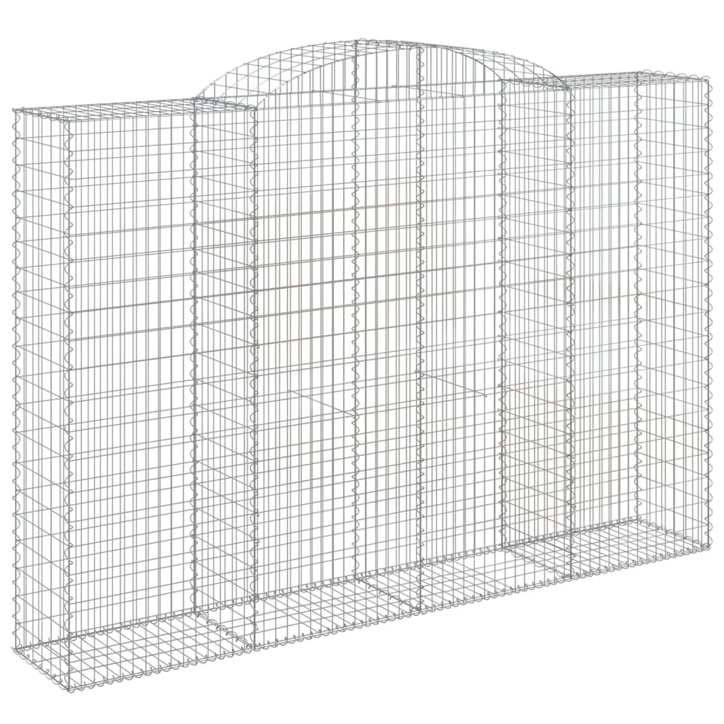 vidaXL 6 db íves horganyzott vas gabion kosár 300x50x200/220 cm