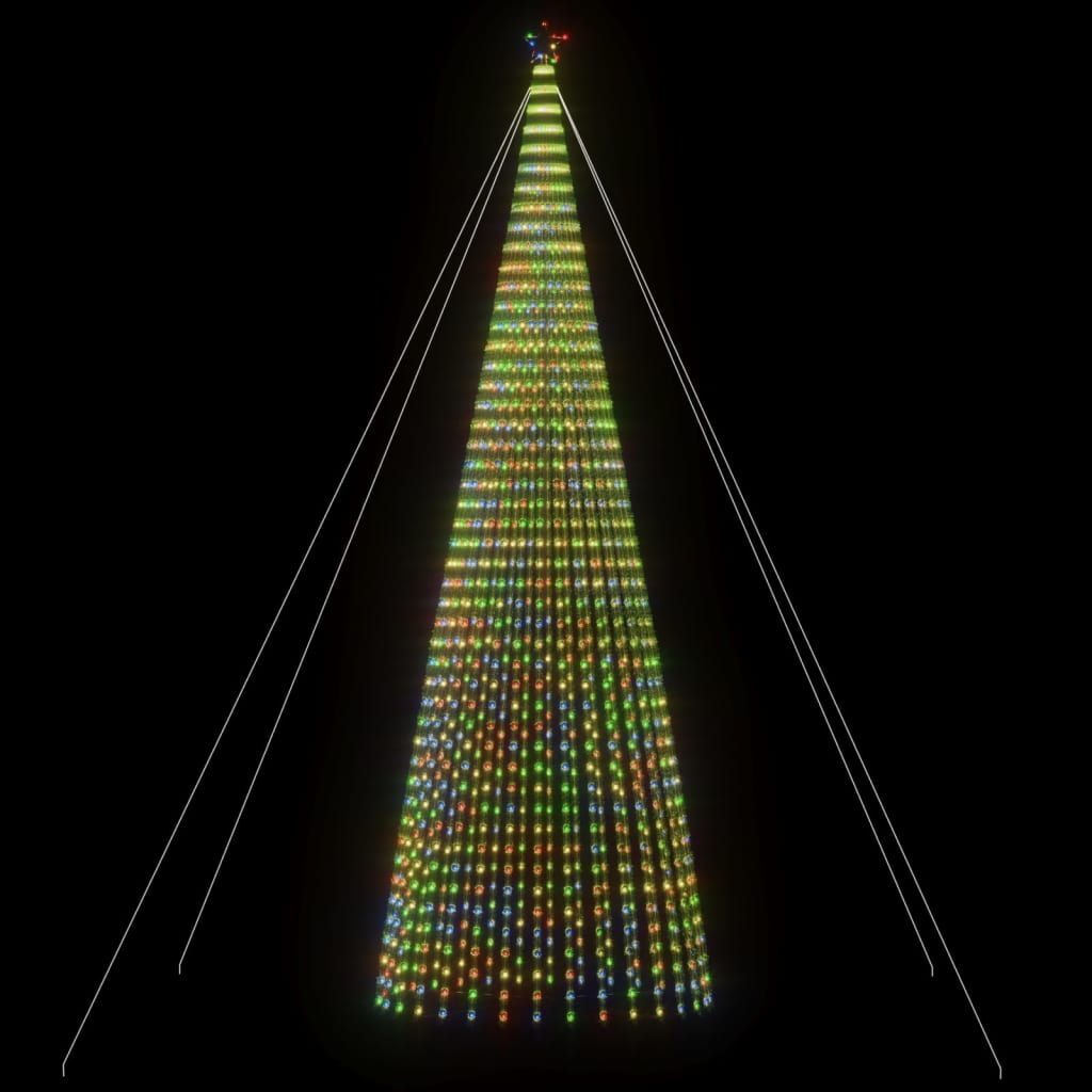 vidaXL színes karácsonyfa fénykúp 1544 LED-del 500 cm