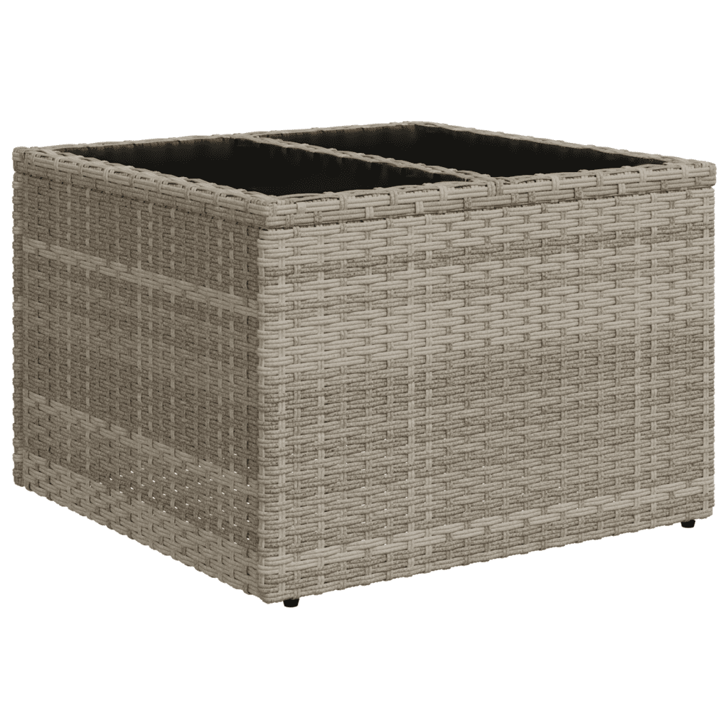 vidaXL 10 részes világosszürke polyrattan kerti ülőgarnitúra párnákkal