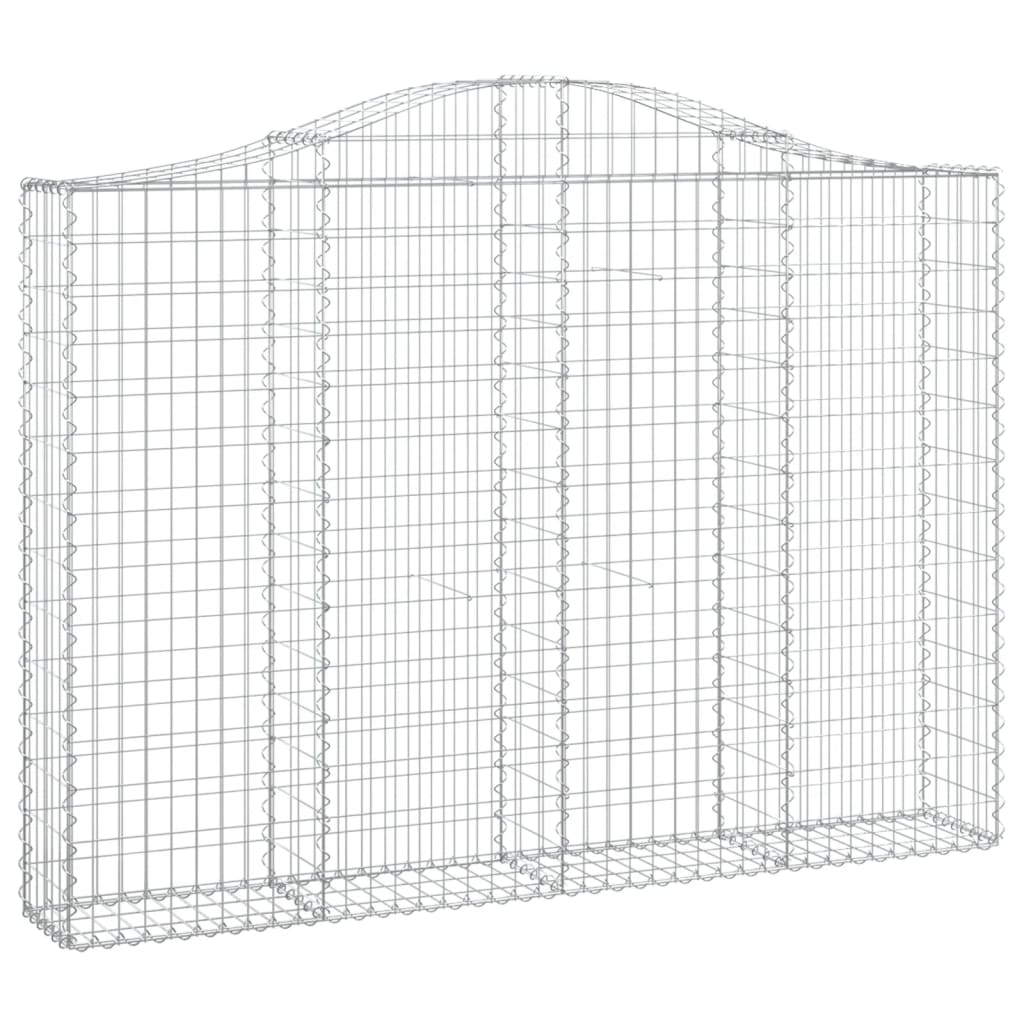 vidaXL 9 db íves horganyzott vas gabion kosár 200x30x140/160 cm