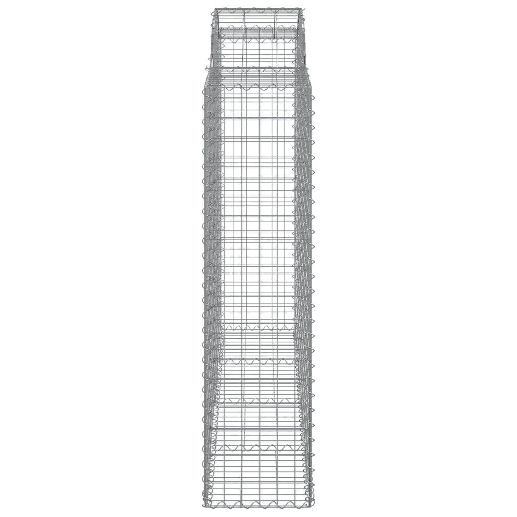 vidaXL 20 db íves horganyzott vas gabion kosár 200x50x160/180 cm