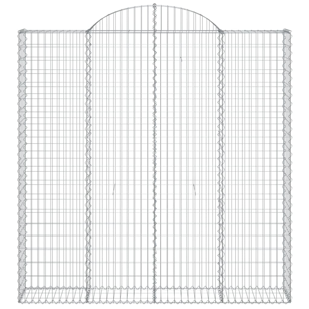 vidaXL 3 db íves horganyzott vas gabion kosár 200 x 30 x 200/220 cm