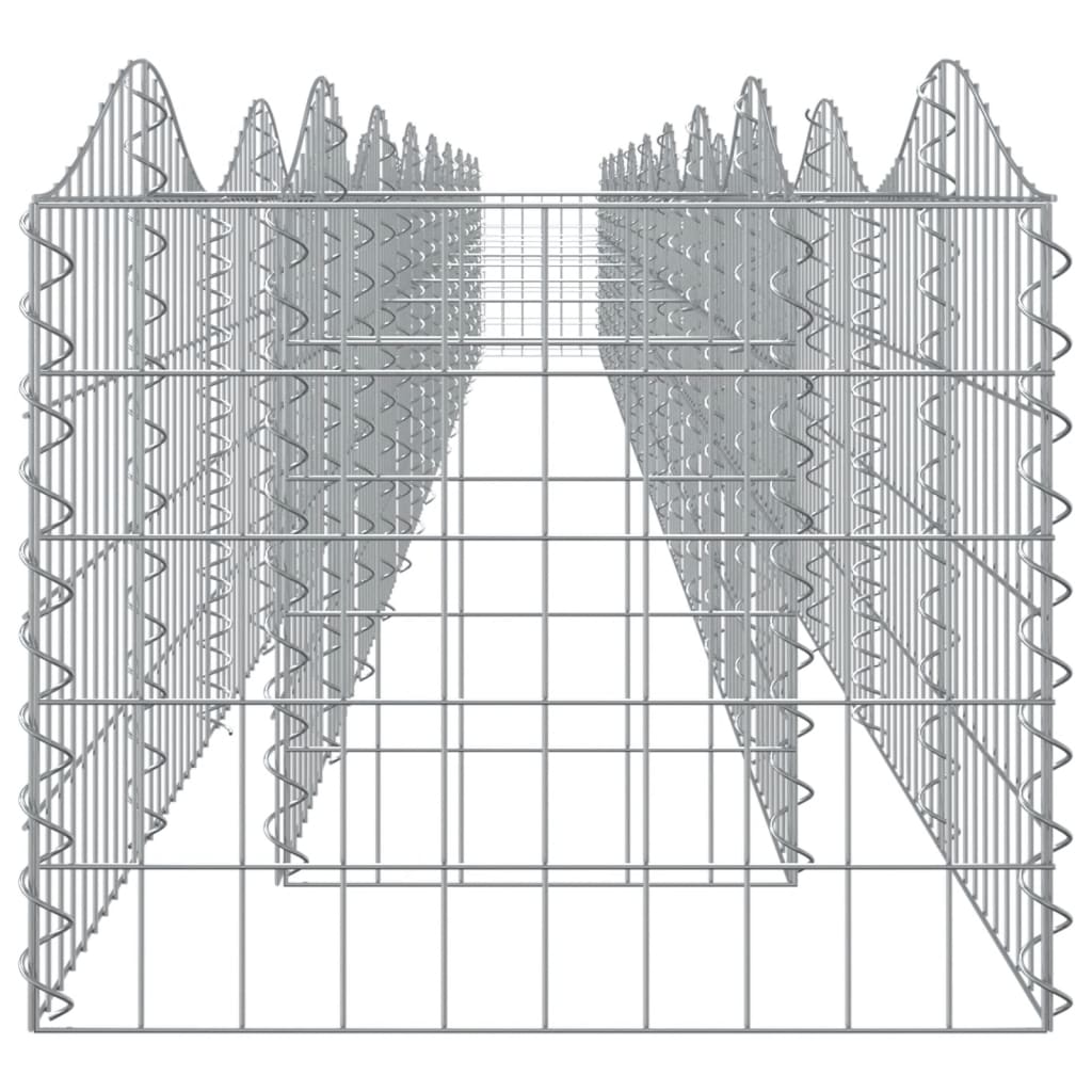 vidaXL íves horganyzott vas gabion magaságyás 800x50x50 cm