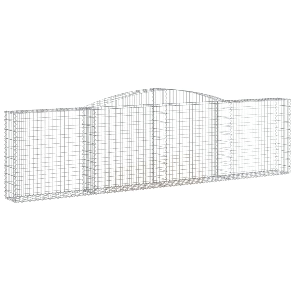 vidaXL 5 db íves horganyzott vas gabion kosár 400x30x100/120 cm