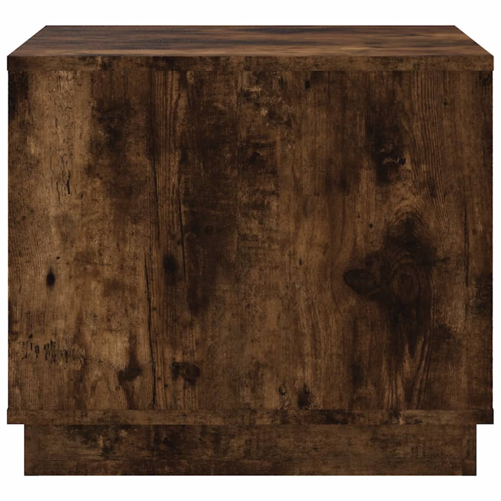 vidaXL füstös tölgyszínű szerelt fa dohányzóasztal 51x50x44 cm
