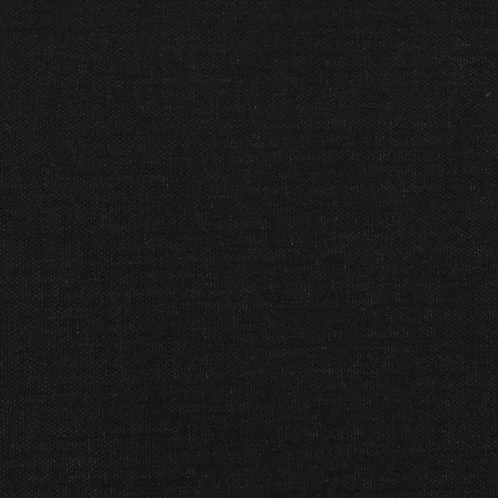 vidaXL fekete szövet ágykeret fejtámlával 120 x 200 cm
