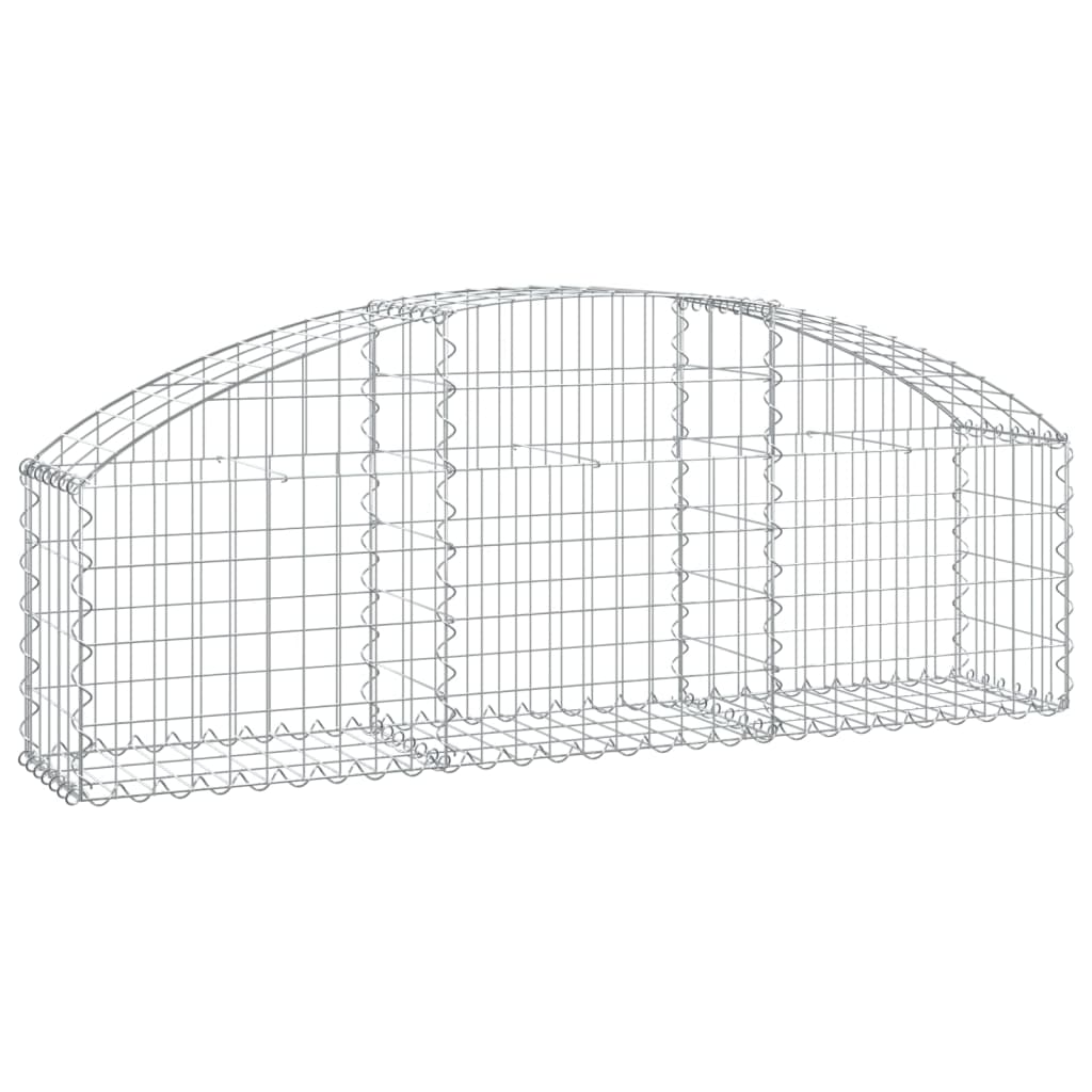 vidaXL íves horganyzott vas gabion kosár 150x30x40/60 cm