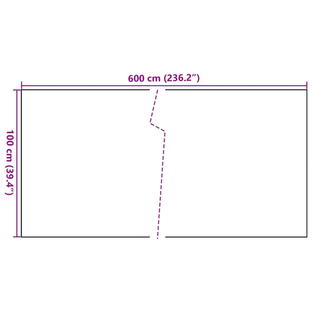 vidaXL antracitszürke polyrattan erkélyparaván 600x100 cm