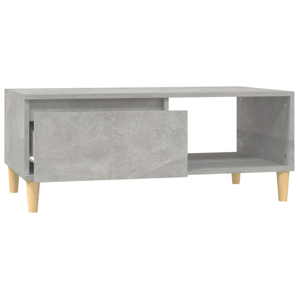 vidaXL betonszürke szerelt fa dohányzóasztal 90x50x36,5 cm