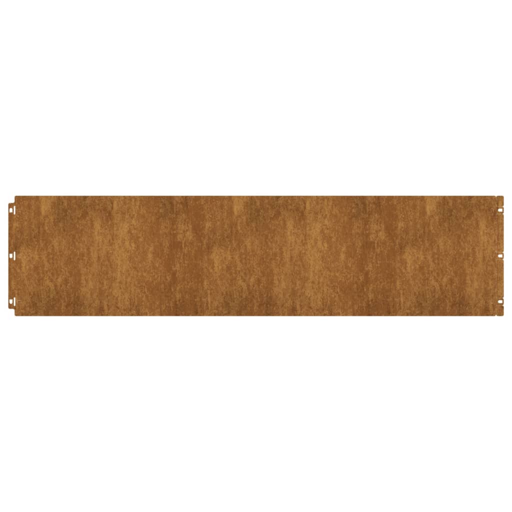 vidaXL 10 db rugalmas corten acél gyepszegély 25 x 103 cm