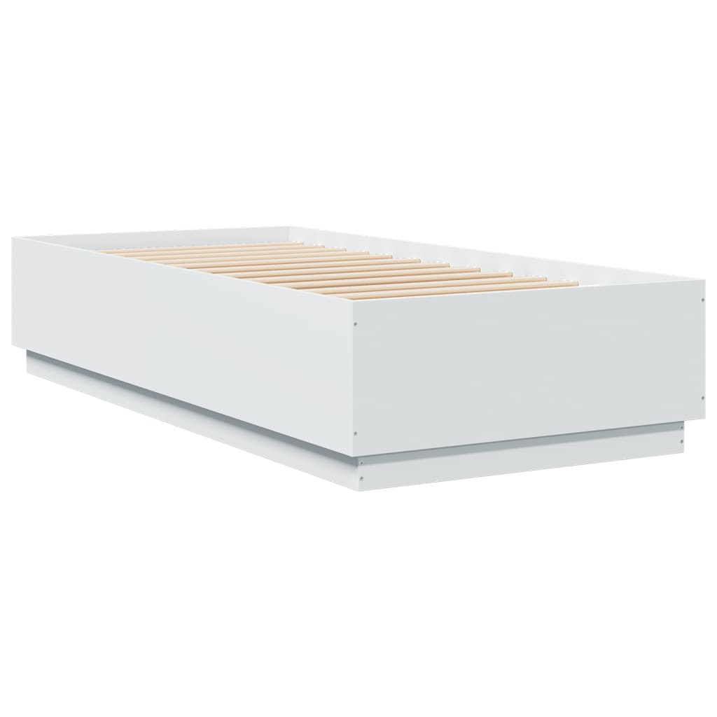 vidaXL fehér szerelt fa ágykeret 100 x 200 cm