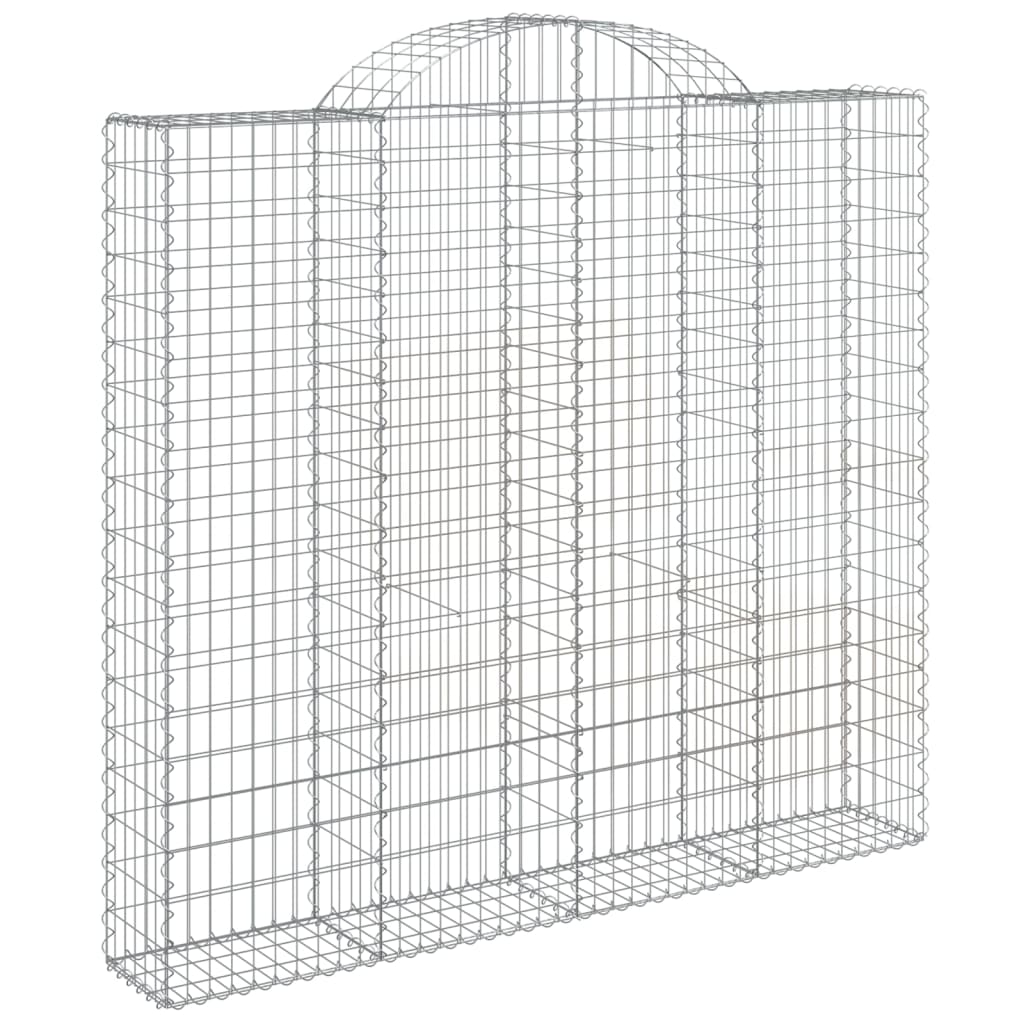 vidaXL 14 db íves horganyzott vas gabion kosár 200x30x180/200 cm