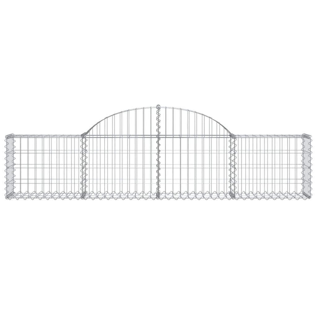 vidaXL 11 db íves horganyzott vas gabion kosár 200x30x40/60 cm