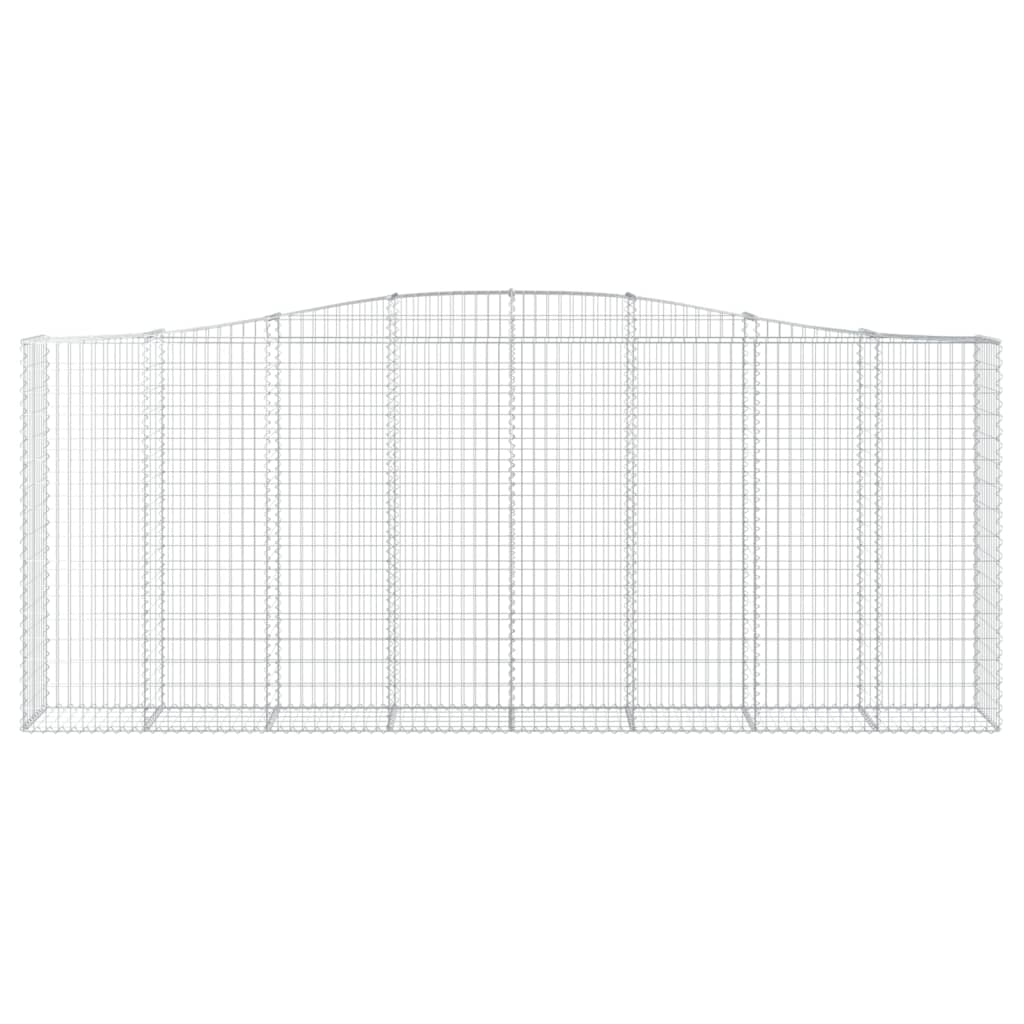 vidaXL 6 db íves horganyzott vas gabion kosár 400x50x160/180 cm