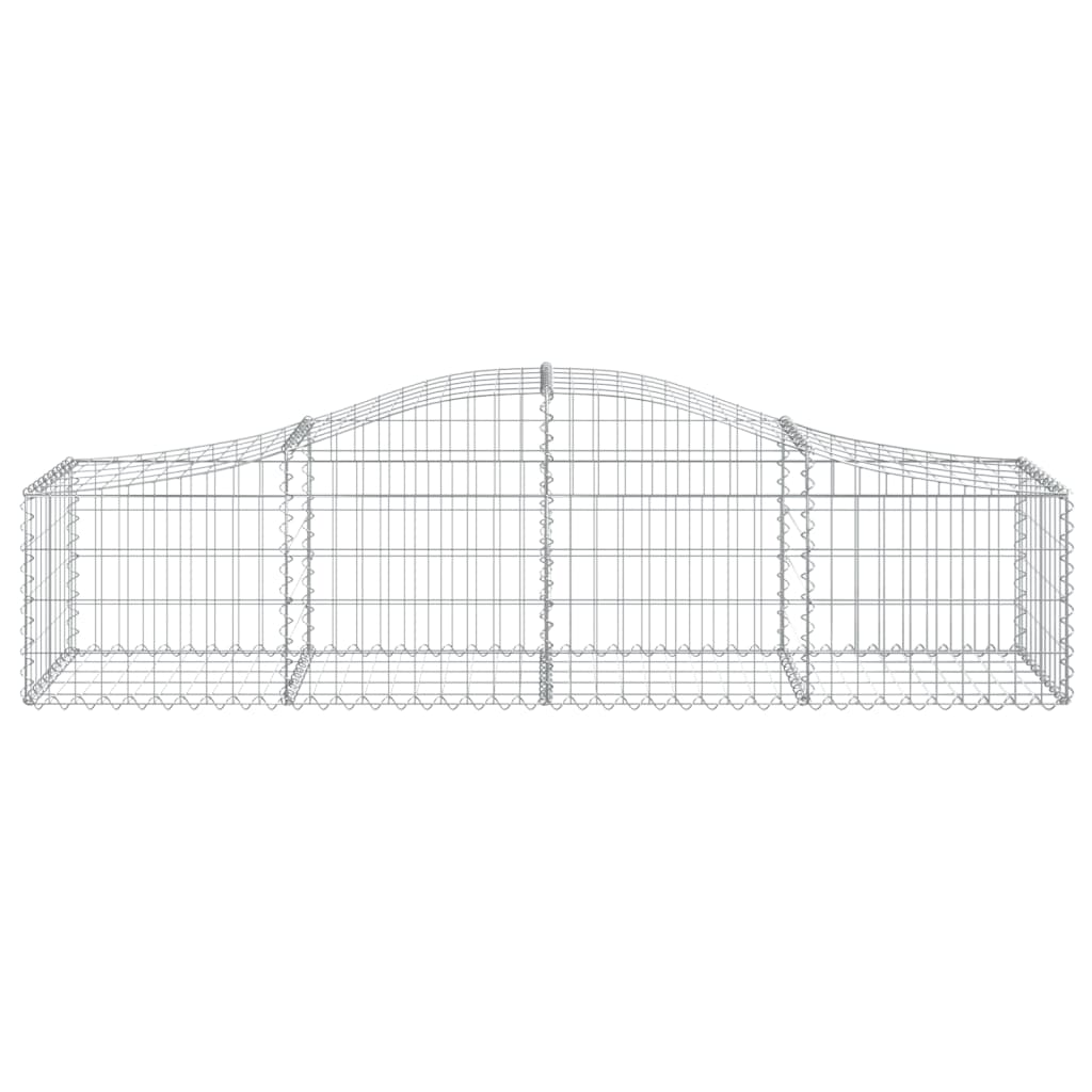 vidaXL 8 db íves horganyzott vas gabion kosár 200x50x40/60 cm