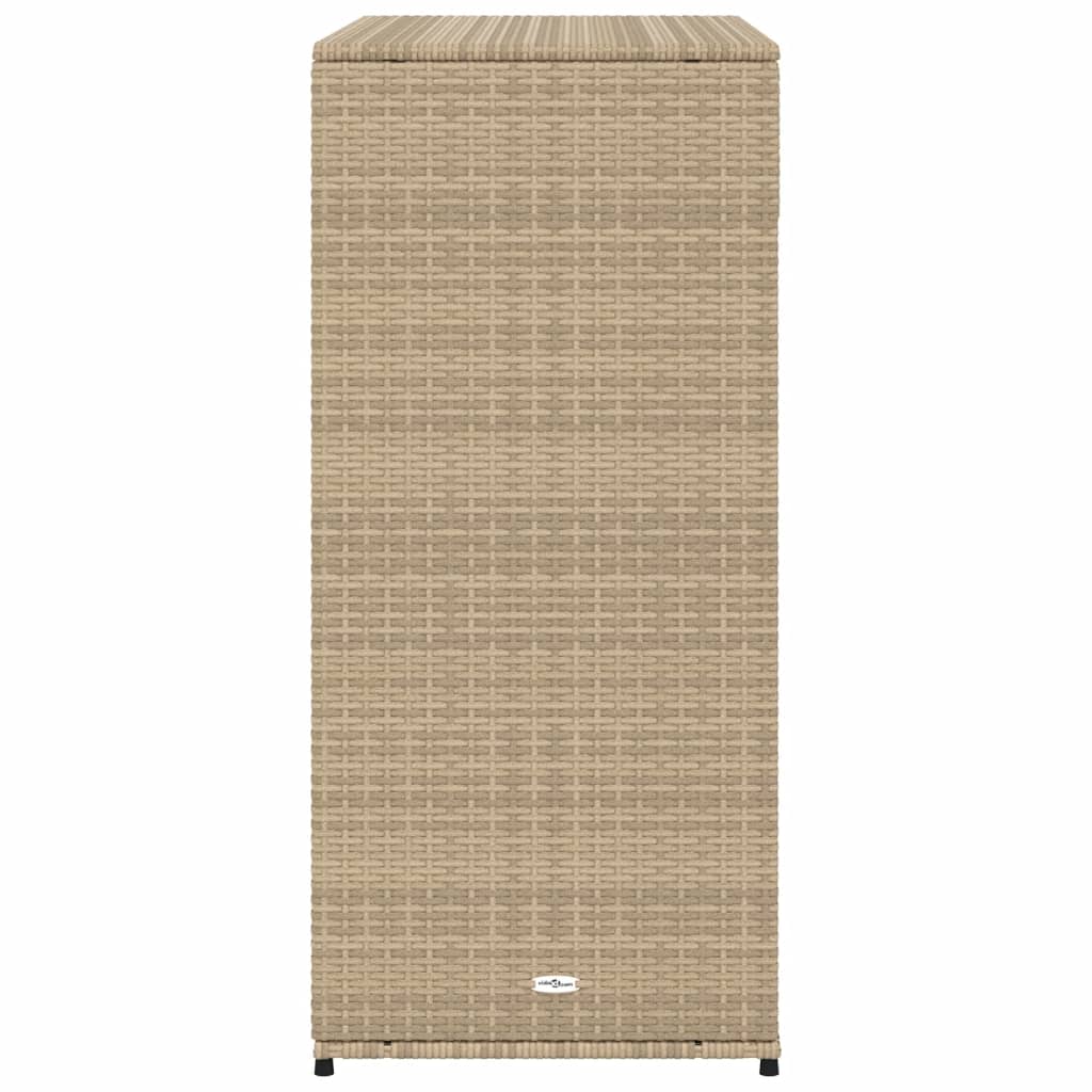 vidaXL bézs polyrattan kerti tárolószekrény 105 x 55 x 113 cm