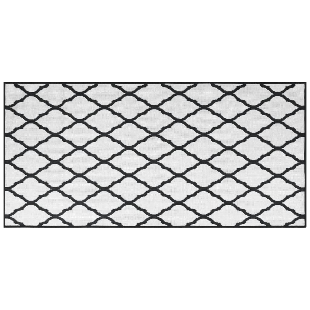 vidaXL szürke és fehér megfordítható kültéri szőnyeg 100x200 cm