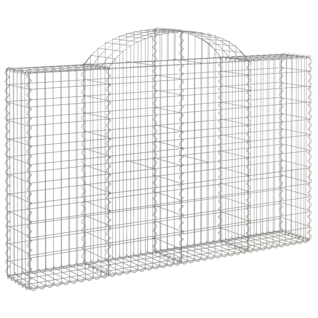 vidaXL 20 db íves horganyzott vas gabion kosár 200x30x120/140 cm